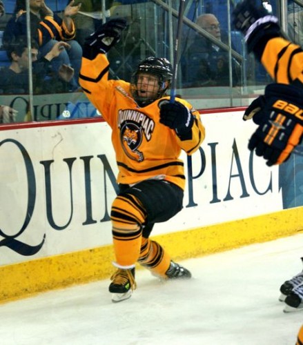 Spencer Heichman celebrates after scoring his first of two goals