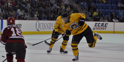 Quinnipiac men's ice hockey loses overtime battle