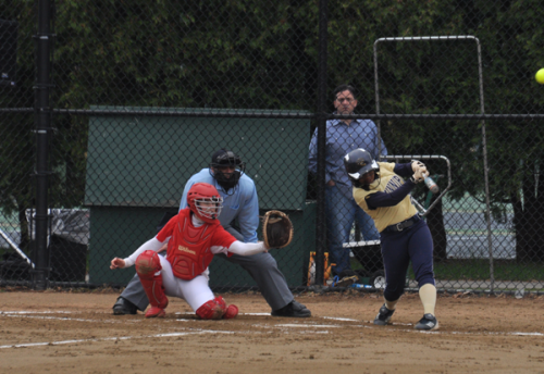 Quinnipiac 12, Sacred Heart 7Quinnipiac's Nikki Barba hits a home run in game 1 of Sunday's doubleheader vs. Sacred Heart.