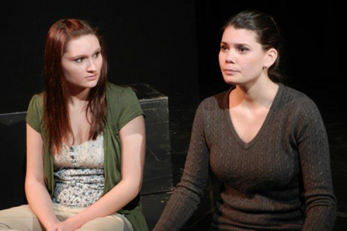 From left: Emily Gerrish and Alyssa Dunn perform
