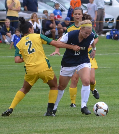 Women's soccer grabs first win