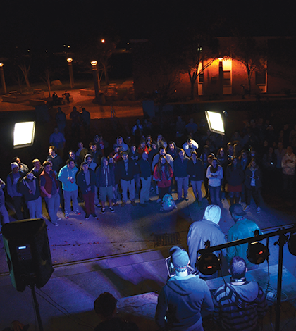 Images from Sigma Tau Delta, WQAQ's Rap Battle