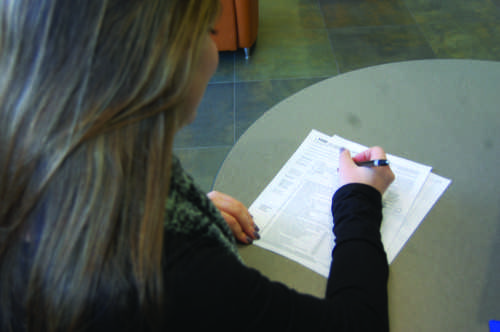 Students can have their tax returns done during the month of February. 