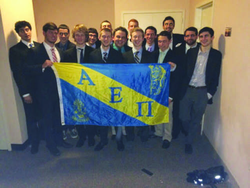 Above are some of the founders of the Alpha Epsilon Pi (AEPi) colony at Quinnipiac, which came to the university this year.