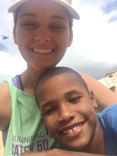 In January 2016, Corey Burke spent a week in the Dominican Republic for QU301. She became close with an 8-year-old named Frankie (above).