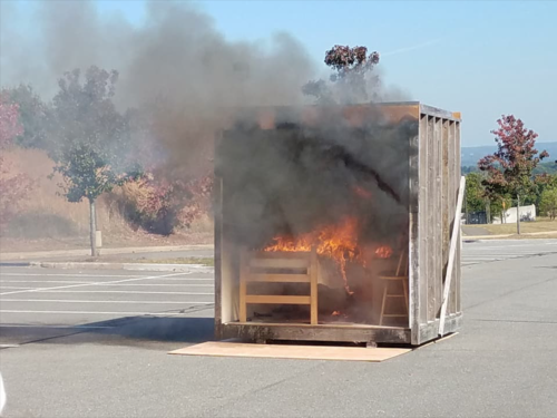 Mock fire teaches students the importance of safety