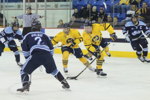 Quinnipiac mens ice hockey blows three-goal lead, loses 7-4 to Maine