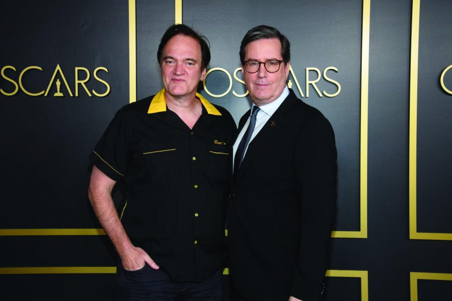 Oscars nominee Quentin Tarantino (left) posed with Academy President David Rubin.