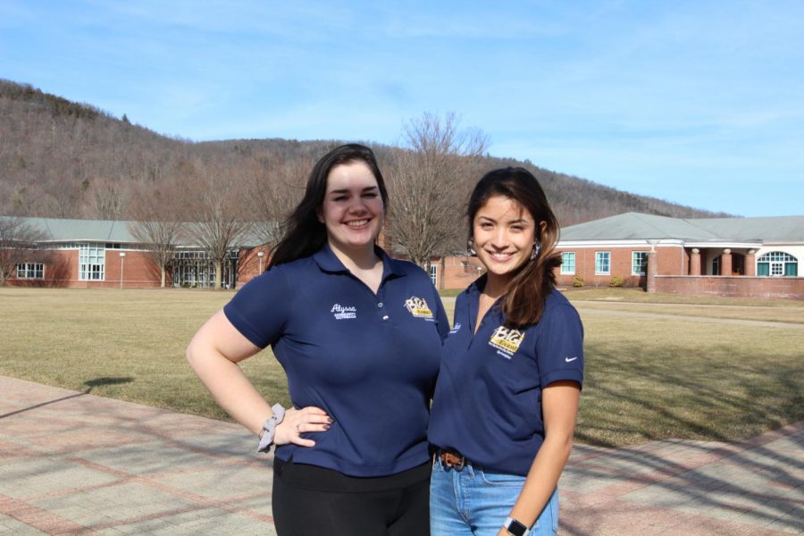 Alyssa Lawson and Rebecca Vangsness are chairs of different aspects for the Big Event.