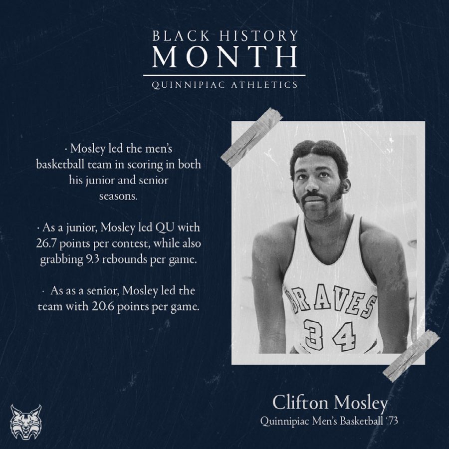 The Diversity, Equity and Inclusivity committee honored former mens basketball player Clifton Mosley (1973).