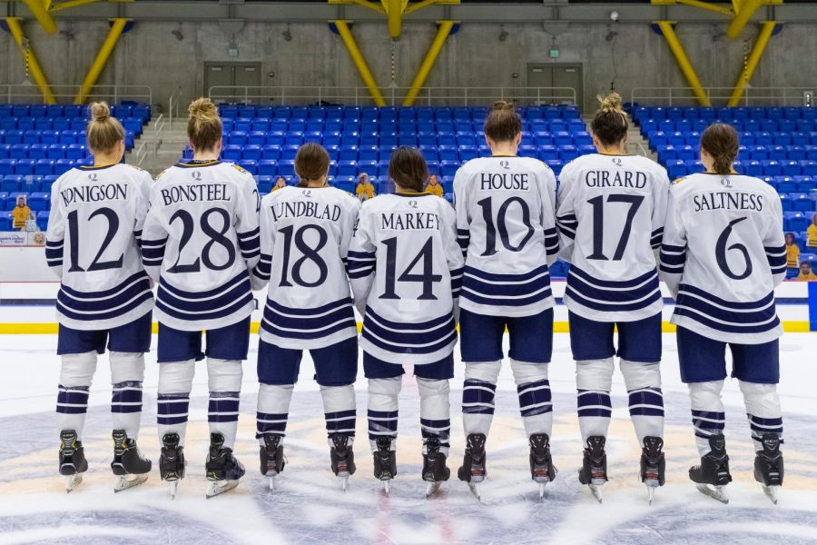 The Quinnipiac womens ice hockey seniors (all pictured above) saw their season end on Friday.
