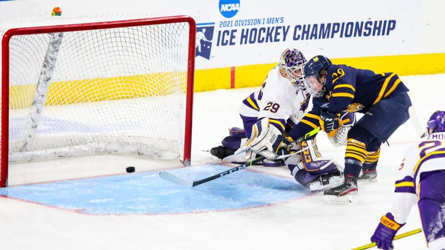 Senior forward Odeen Tufto scored a goal in the first three minutes of the NCAA regional round against Minnesota State.