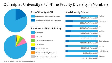 Over 80% white professors: Quinnipiac’s demographics reveal the need to diversify full-time faculty
