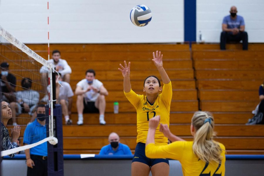 The Quinnipiac volleyball team has a record of 3-10 after tough losses against Rider and Niagara. Photo from
