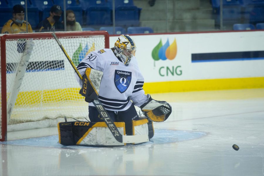 Graduate student goaltender Corinne Schroeder made 32 saves during Saturday's 1-1 tie with Providence.
