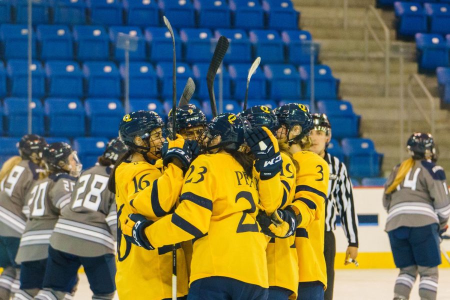 The Bobcats continued their undefeated season after their 4-3 win over Saint Anselm. Photo from