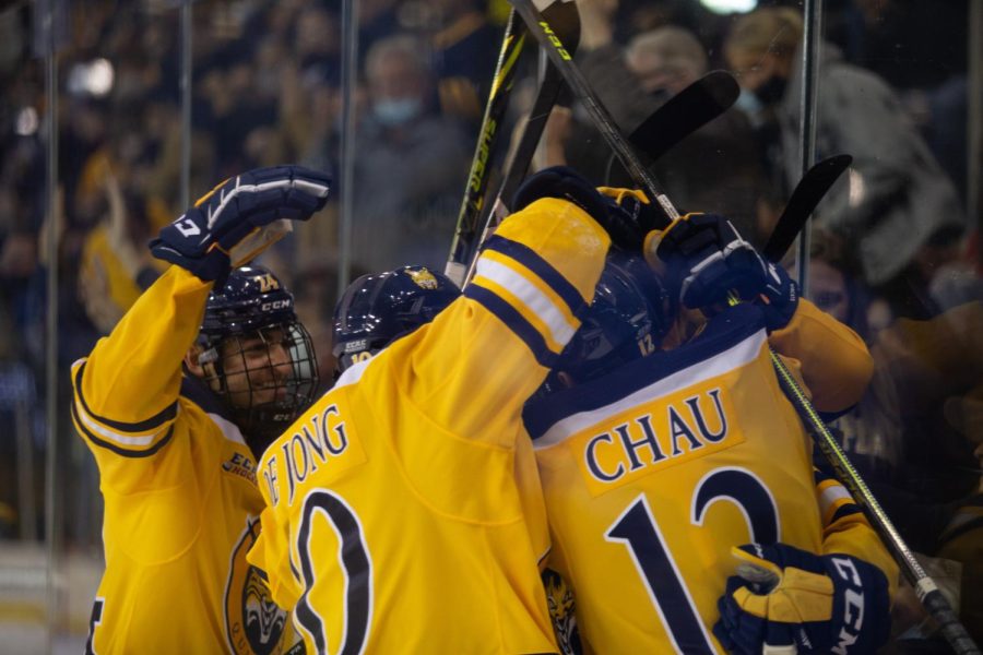 Graduate student forward Oliver Chau's hat trick proved the difference in Saturday's 5-2 win over Arizona State.