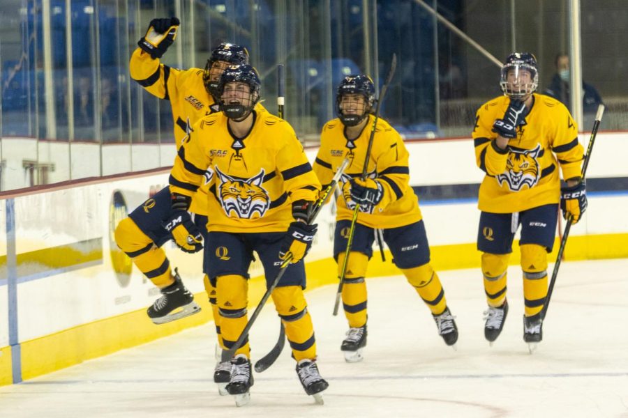 The womens ice hockey team received first-place USCHO poll votes for the first time since Oct. 10, 2016 this week. Photo from