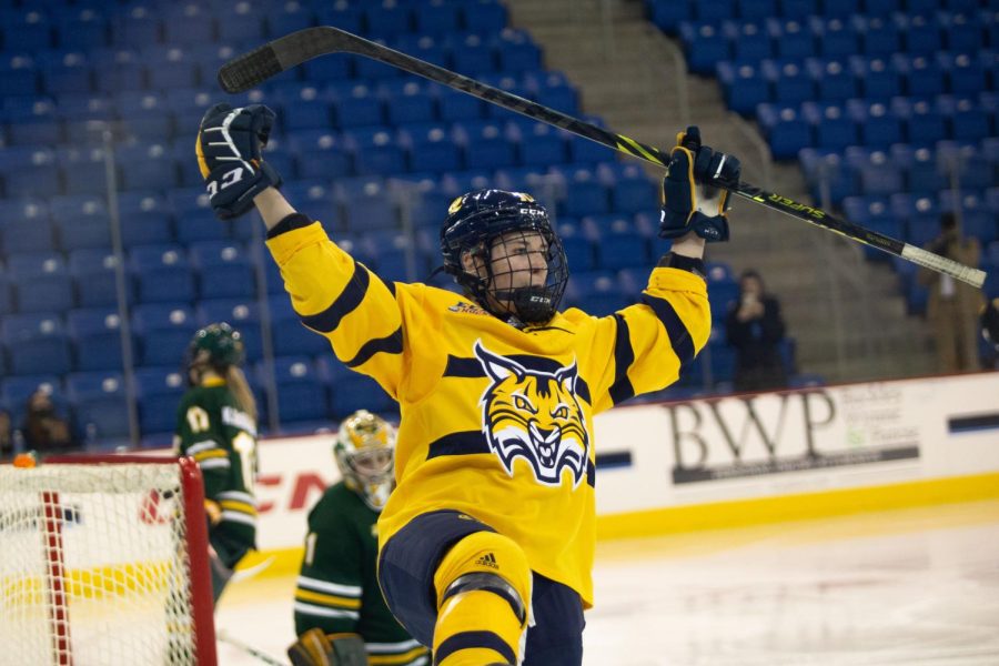 The Bobcats have a chance to clinch the two-game sweep over Clarkson with a win on Saturday.