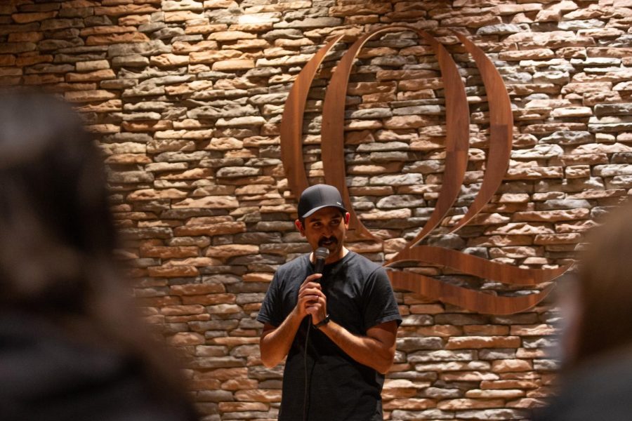 California-based comedian Feraz Ozel performed his stand-up at Quinnipiacs On The Rocks Bar. 