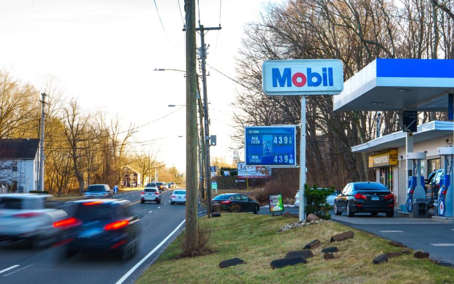 The Mobil gas station on Whitney Avenue in Hamden, Connecticut, charged $4.39 per gallon of gas March 8, amid a nationwide surge in prices.