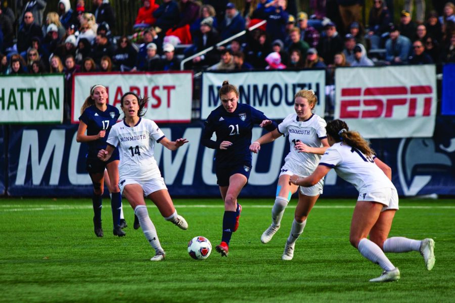 Quinnipiac women’s soccer lost 4-0 against Monmouth in the MAAC championship on Nov. 7, 2021.