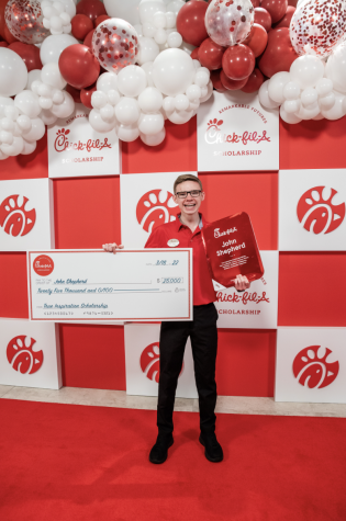 QU student John Shepherd was one of 11 individuals selected out of 14,000 applicants for this year’s Chick-fil-A True Inspiration Scholarship.