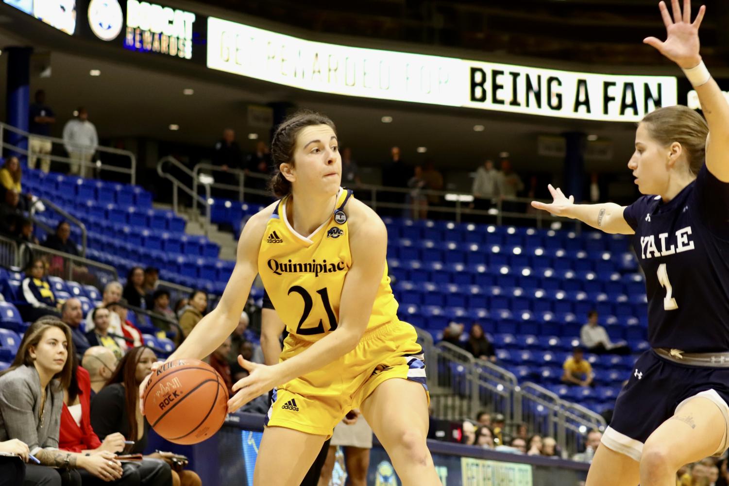 Did Quinnipiac women's basketball win against Yale on Wednesday?