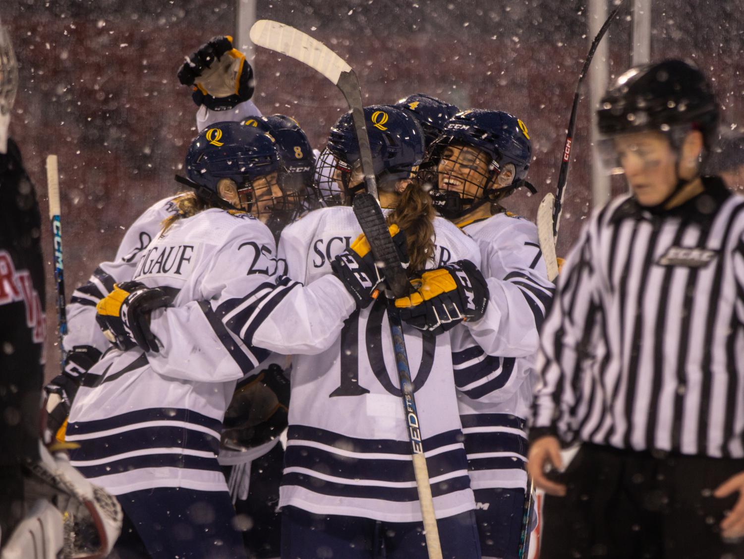 Conn College Women's Hockey Team at Frozen Fenway 