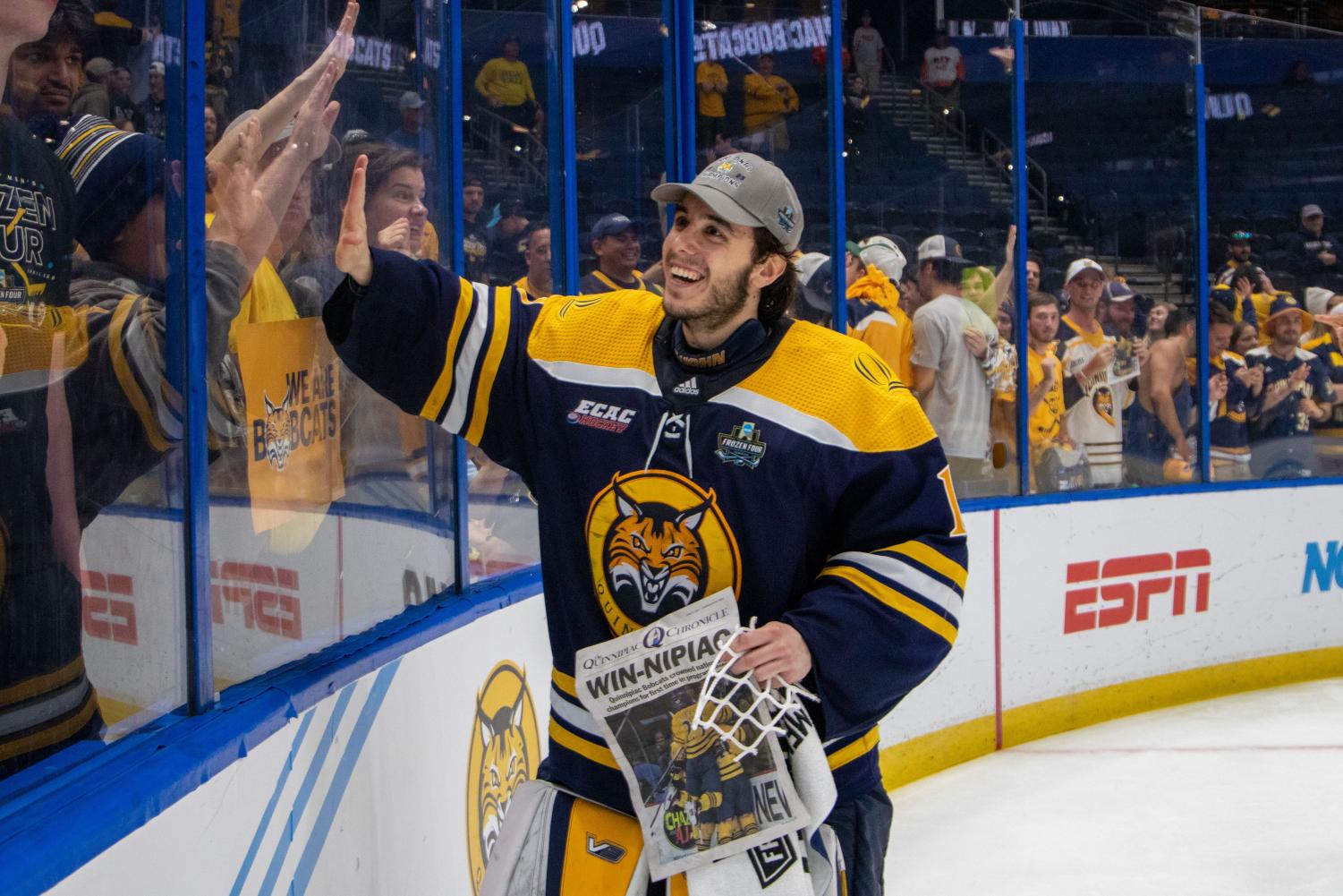Quinnipiac Men's Ice Hockey on X: One more record to end this remarkable  season for Yaniv Perets! Perets posted a 1.17 goals against average this  season which broke the record of NHL