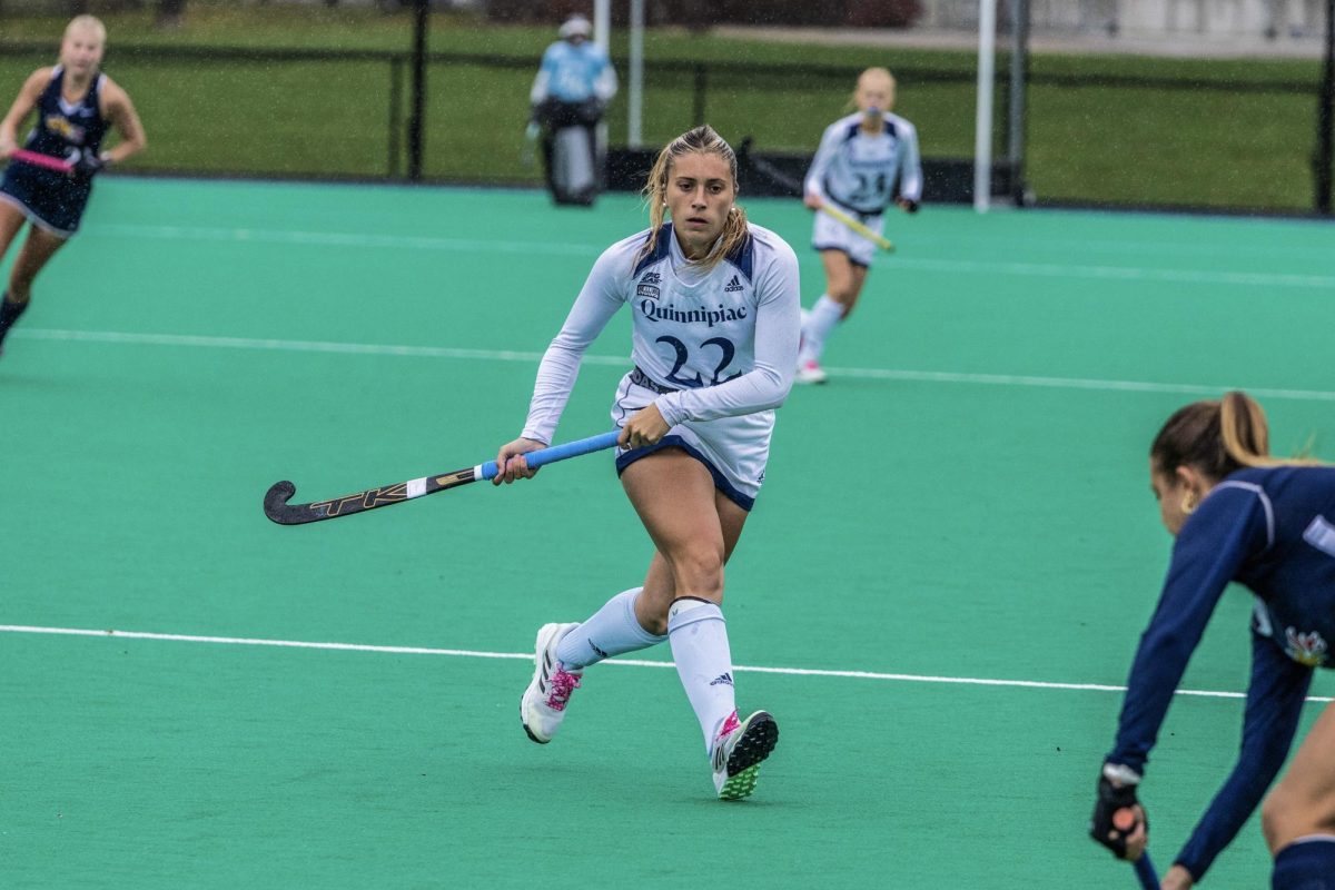 Junior forward Lucia Pompeo tries to defend against Drexel on October 29, 2023. 