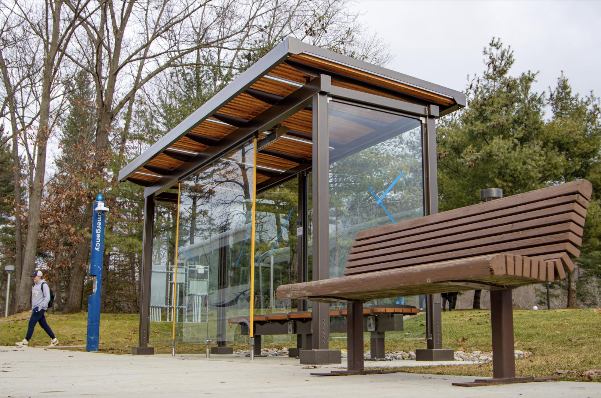 Quinnipiac installs covering over New Road shuttle stop - The ...