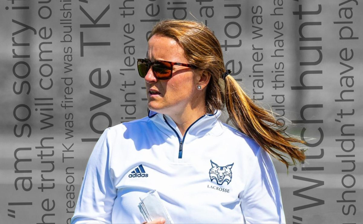 Internal documents obtained by The Chronicle cast doubt on the accusations that reportedly led to the termination of Quinnipiac University women’s lacrosse head coach Tanya Kotowicz. (Photo courtesy of Quinnipiac Athletics/Photoillustration by Cameron Levasseur)