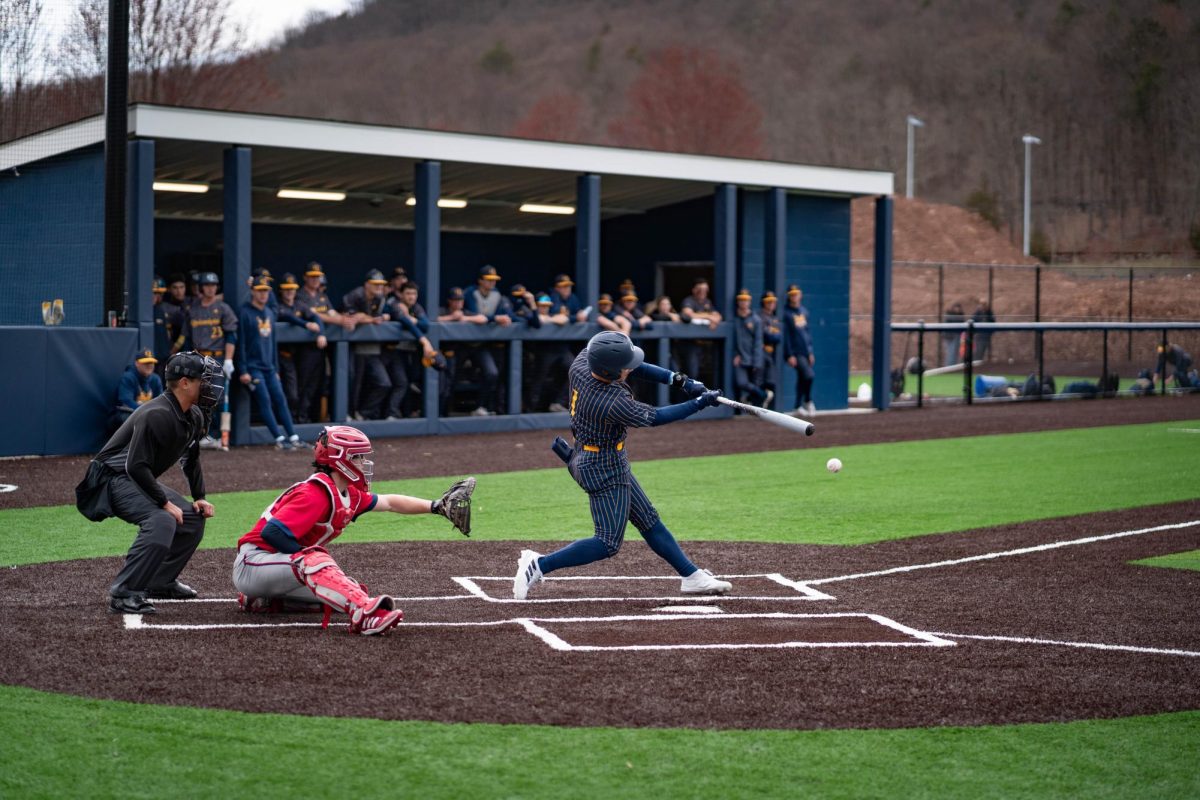 Junior infielder Dominic Proctor swings during a game against NJIT on April 14, 2024. 