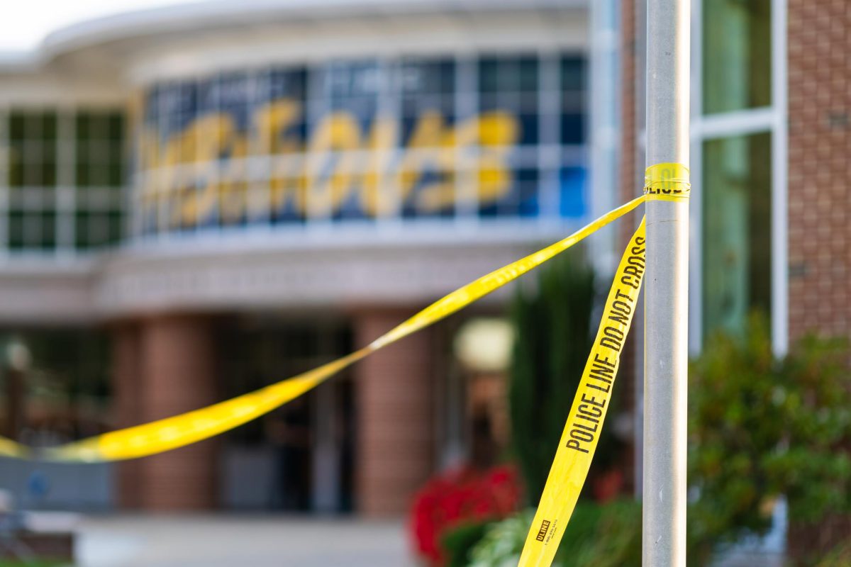 Quinnipiac University Public Safety, the Hamden Police Department and the Regional Bomb Squad investigate a pipe bomb threat in Carl Hansen Student center on Wednesday, September 4, 2024. 