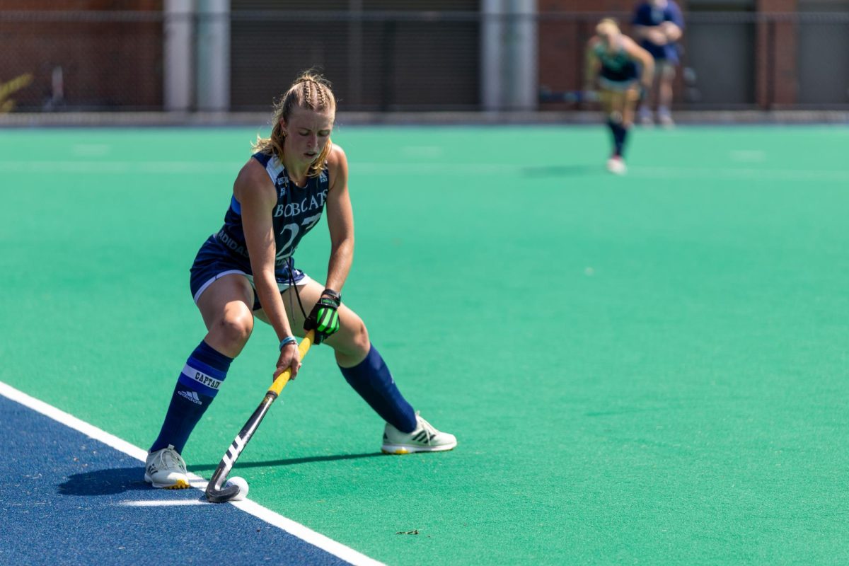 Junior forward Cameron Brower holds possession of the ball in a game against LIU on Aug. 30.