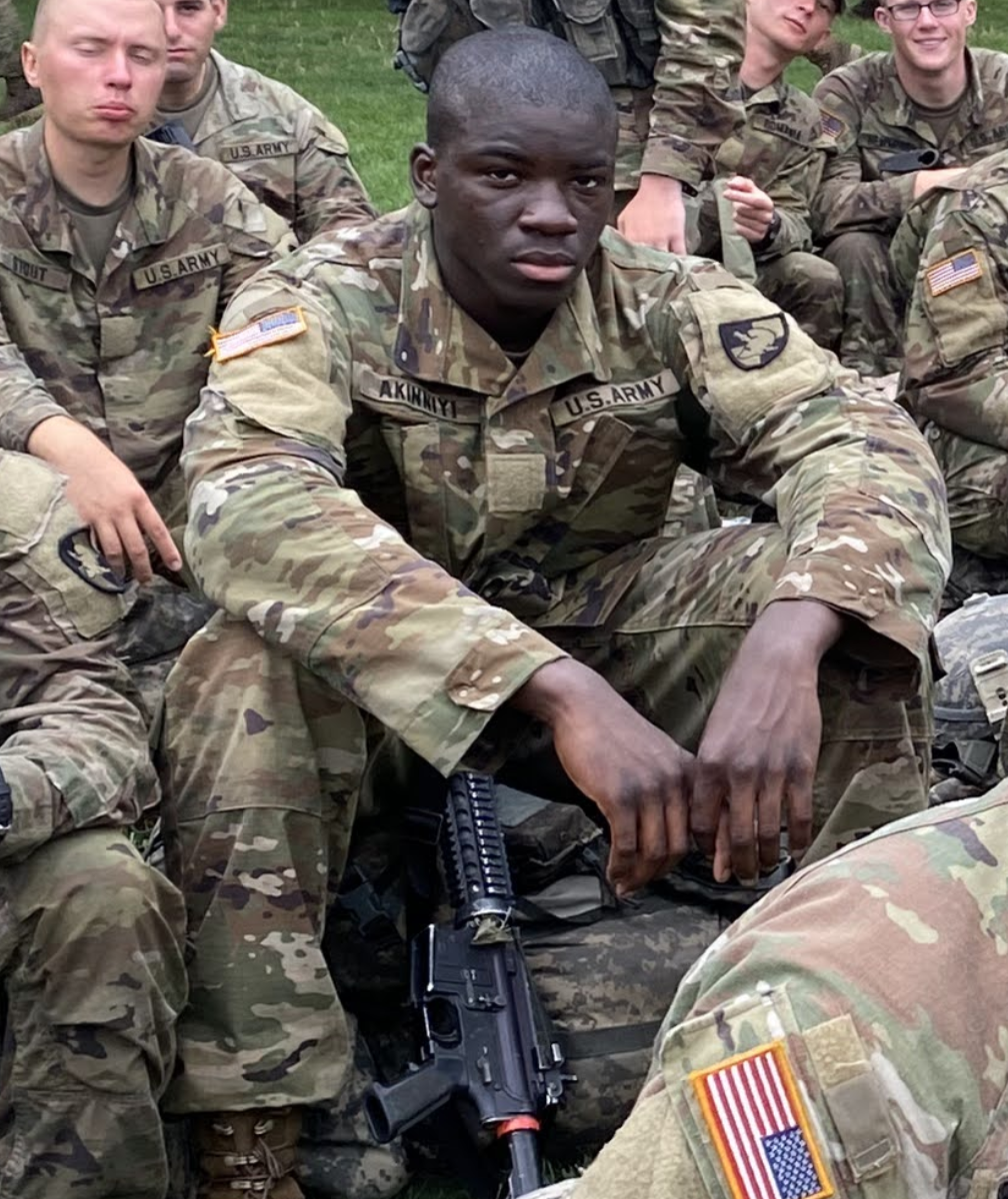 Sophomore forward Akintola Akinniyi when he was at Army West Point.