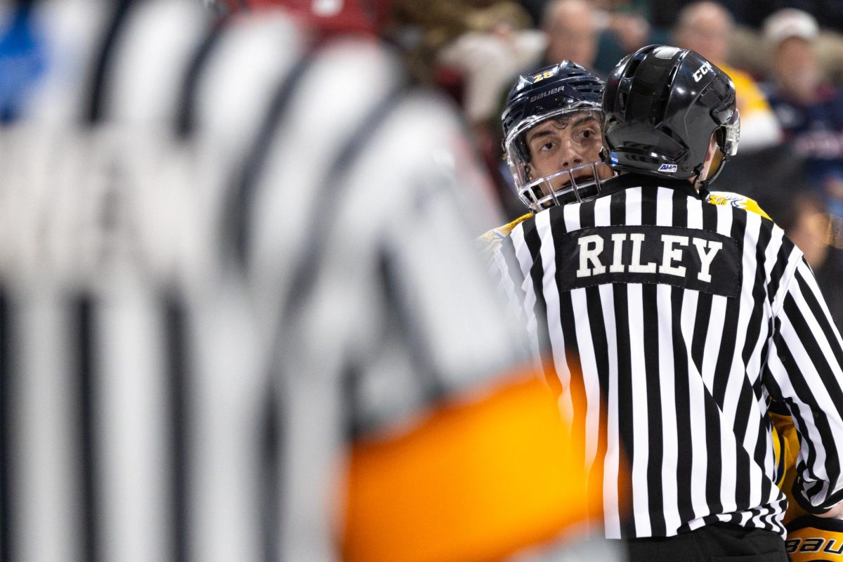 Freshman forward Chris Pelosi in the CT Ice semifinals on Jan. 24.