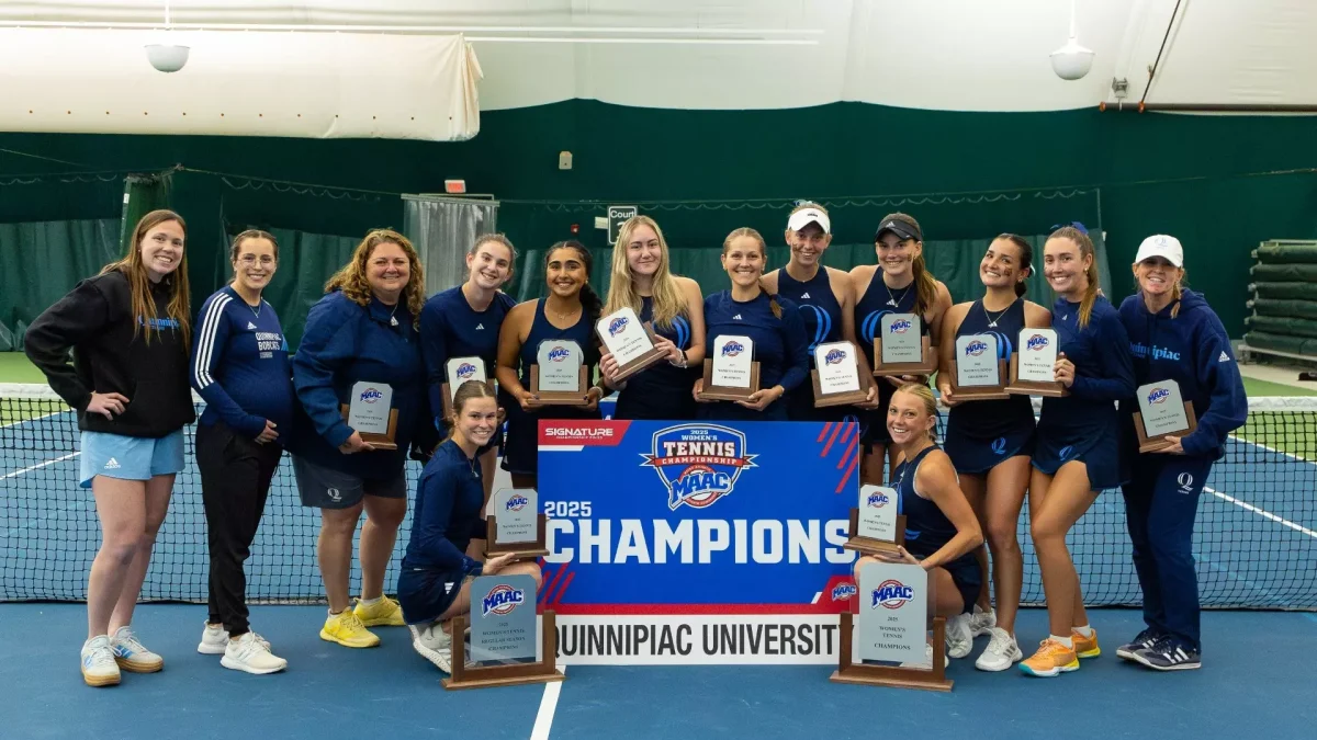 Quinnipiac women's tennis is set for a rematch with No. 2 Texas A&M on Friday, May 2 in the first round of the NCAA Tournament. (Photo courtesy of Quinnipiac Athletics)