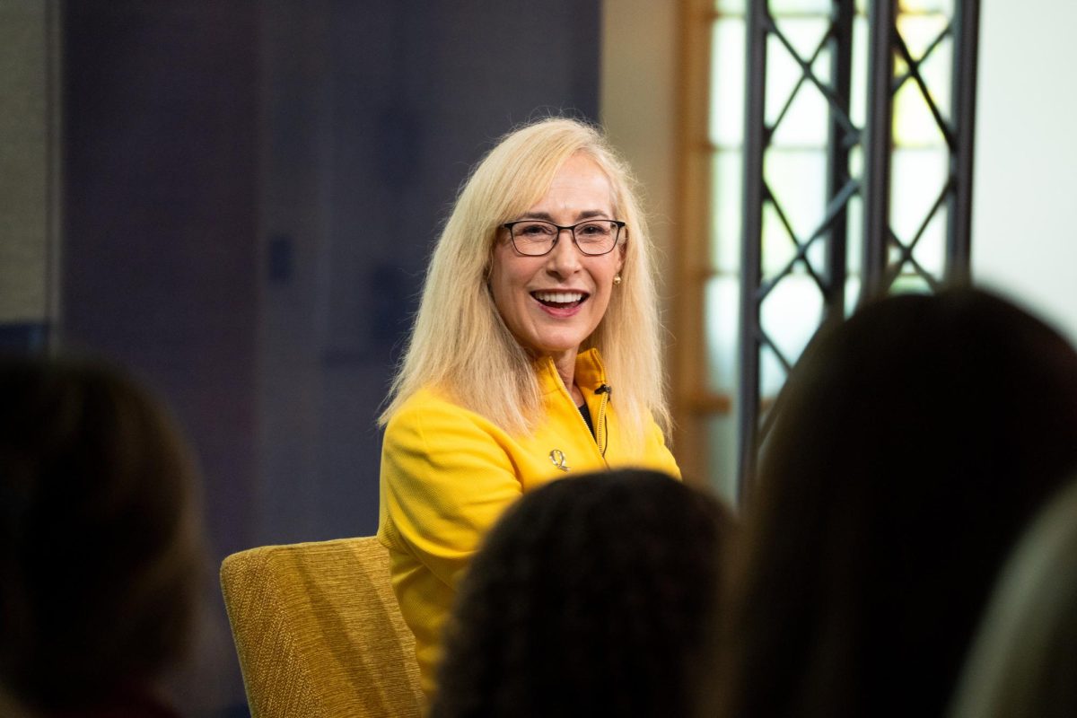 President Marie Hardin discusses various topics with students on the latest episode of Assistant Professor of Journalism and Interim Program Director of Sports Communications Nick Pietruszkiewicz’s series “What’s Your Story?”
