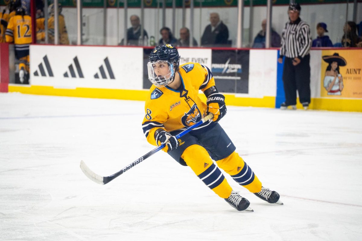 Junior forward Kahlen Lamarche looks for a pass against UMaine on Sept. 26.