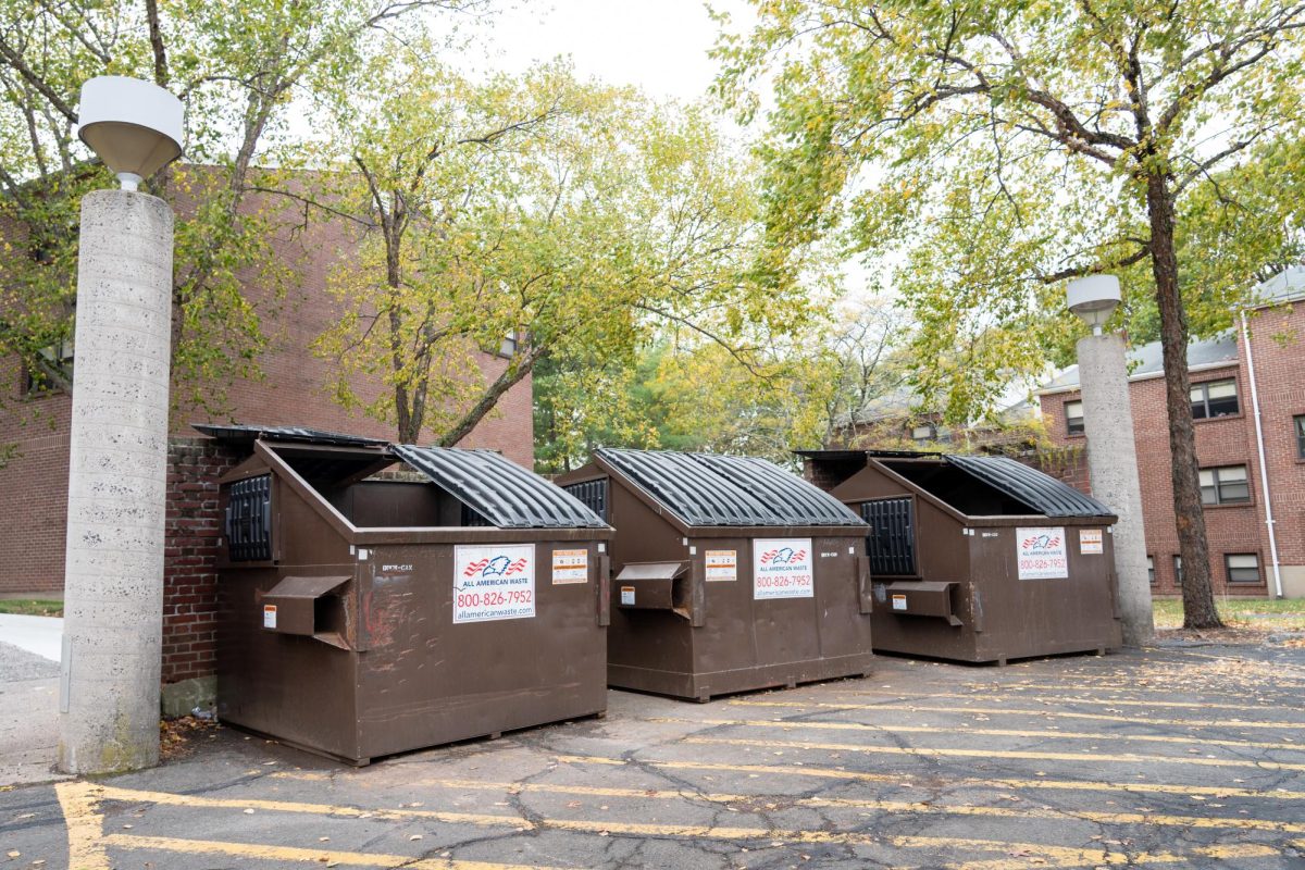 All American Waste dumpsters in the Hill Circle parking lot are missing recycling dumpsters. 
