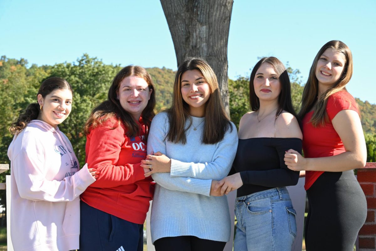 KindCats executive board from left to right: Secretary Gianna Marconi, Vice President Mikayla Hyman, President Genesis Camejo, Event Coordinator Brigid Murphy and Treasurer Casey O’Toole.