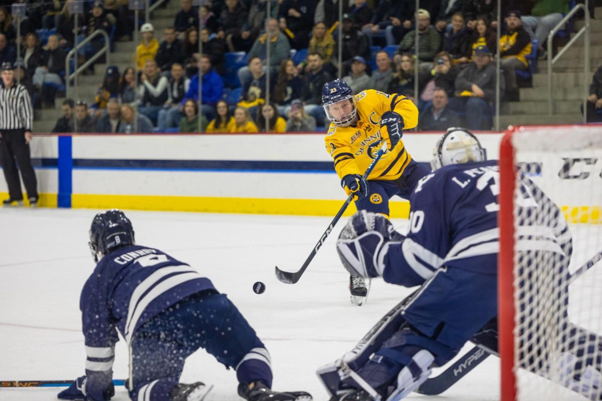 Former captain Zach Metsa '23 was called up by the Buffalo Sabres Thursday. 