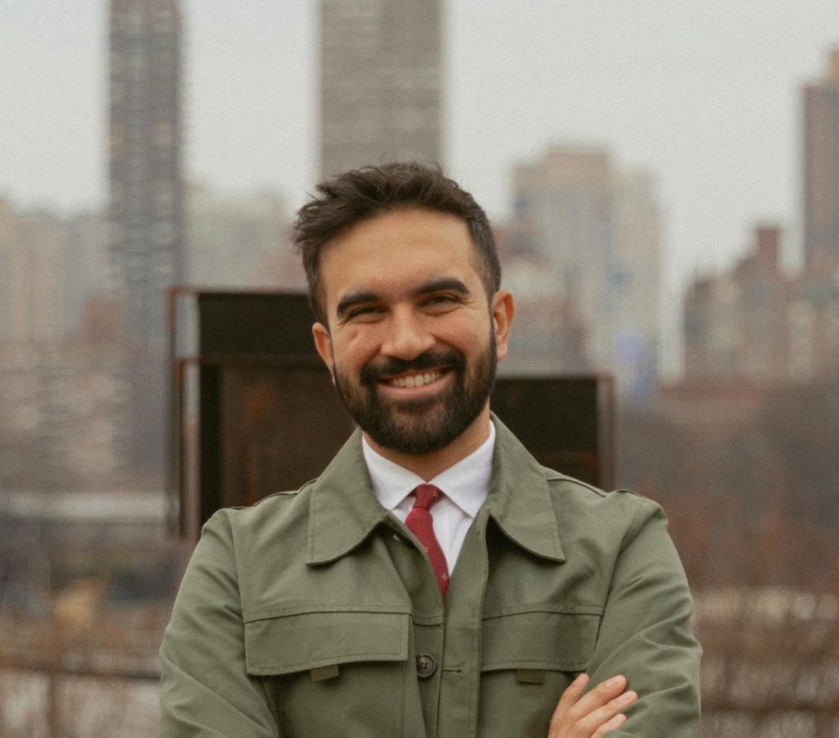 New York State Assemblymember Zohran Mamdani photographed in Assembly District 36, on Feb. 10 2024.