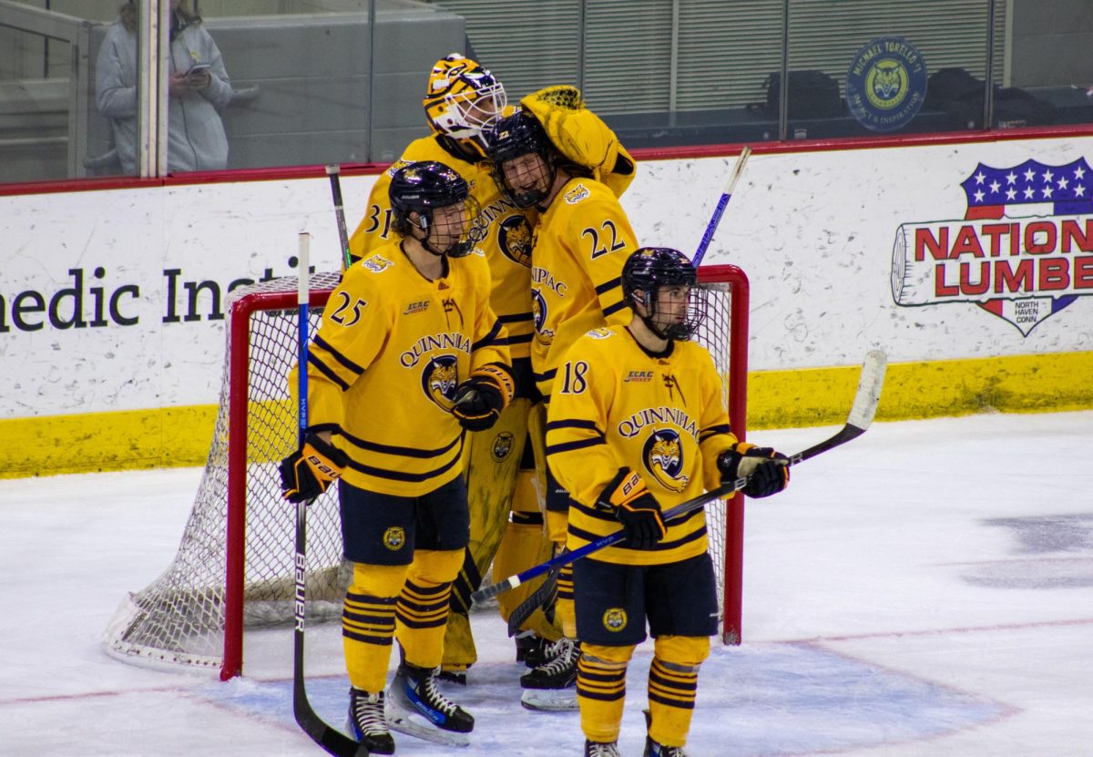 Former goaltender Noah Altman '25 after his last appearance for the Bobcats against Brown in his senior night. 
